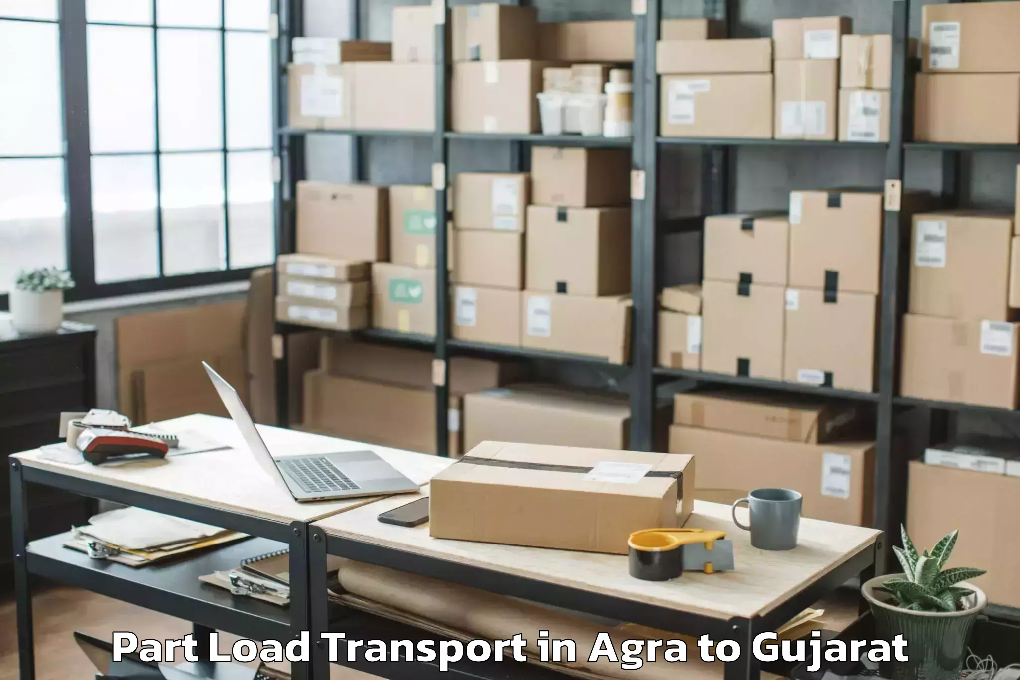 Book Your Agra to Porbandar Airport Pbd Part Load Transport Today